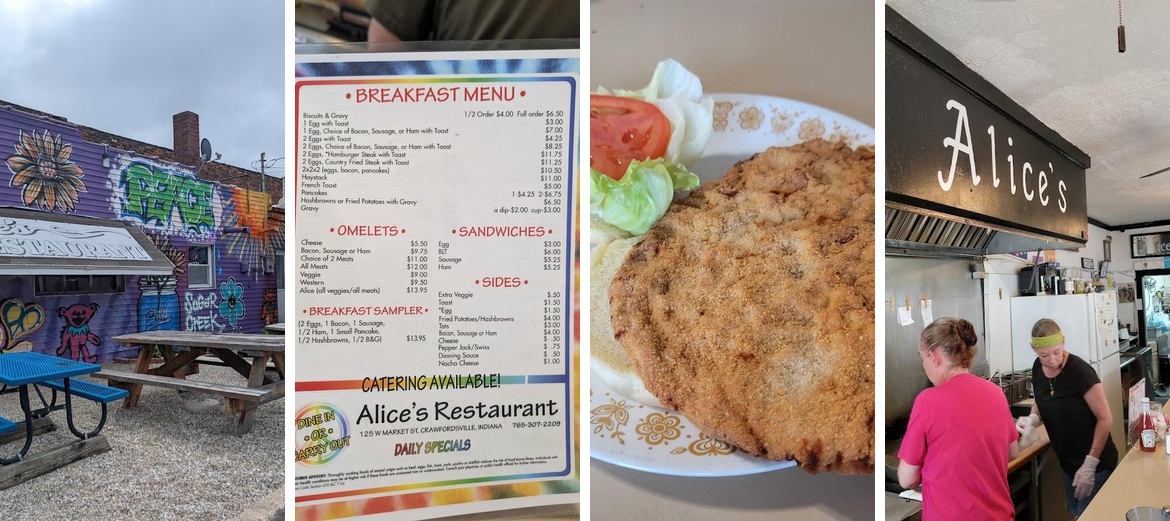Alice's Restaurant Menu